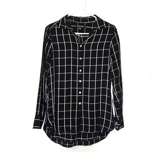 Banana Republic Button Down Plaid Top